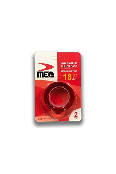Genel Markalar Meg Vhb Akrilik Çift Taraflı Silikon Bant 18mm 2mt