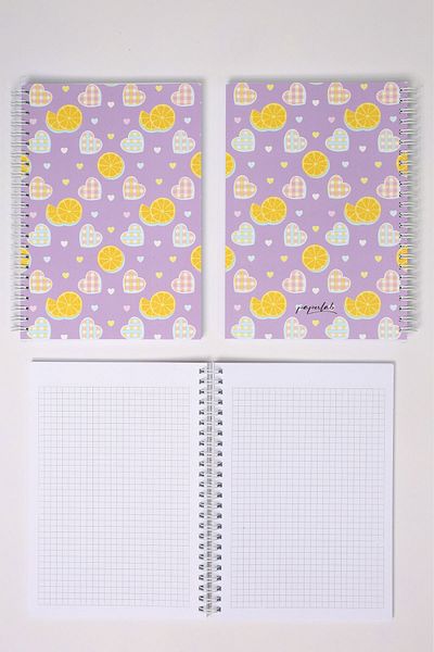 paperlab A5 Spiral Checkered Cardboard Cover Notebook