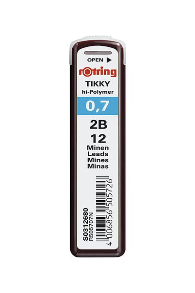 Rotring Tikky Mechanical Pencil, Nib and Eraser Set, Claret Red, Set of 3