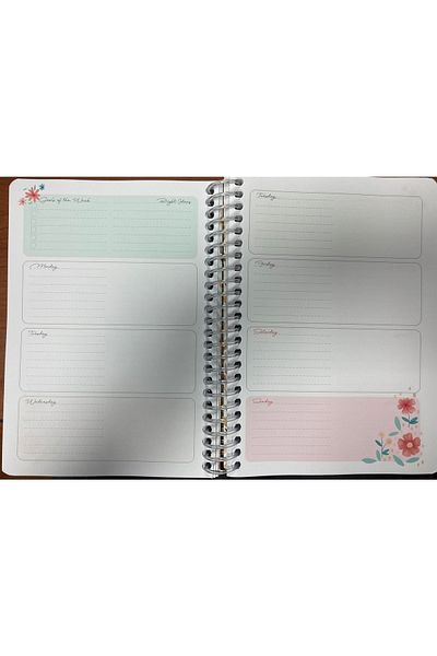 Gıpta Weekly Planner A5 Size, Σκληρό εξώφυλλο, 120 Φύλλα Χαρτικά Αλτατσ