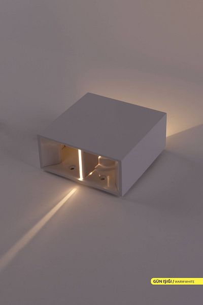 ACK 4w Led Wall Luminaire Wall Sconce White Case 3000k Daylight Decorative Lighting