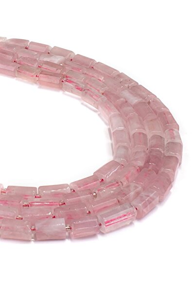 Dünya Doğal Taş 8x11 mm ružičasti kvarcni prirodni kamen na nizu