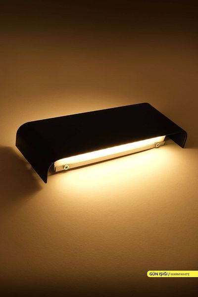 ACK LED Wall Fixture Wall Sconce Black Body 3000k Daylight 6 w