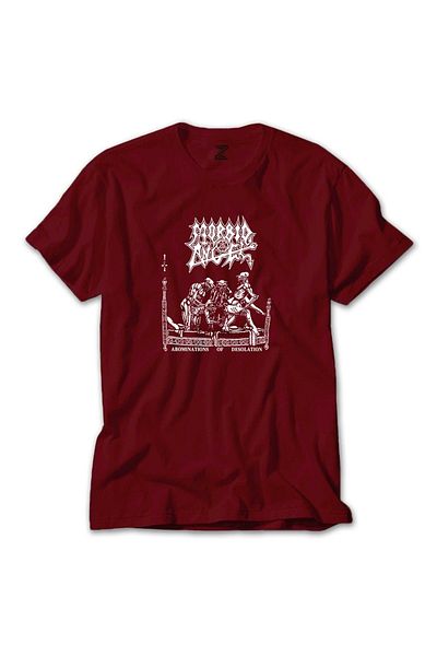 Z zepplin Morbid Angel Abominations Of Desolation Red T-shirt