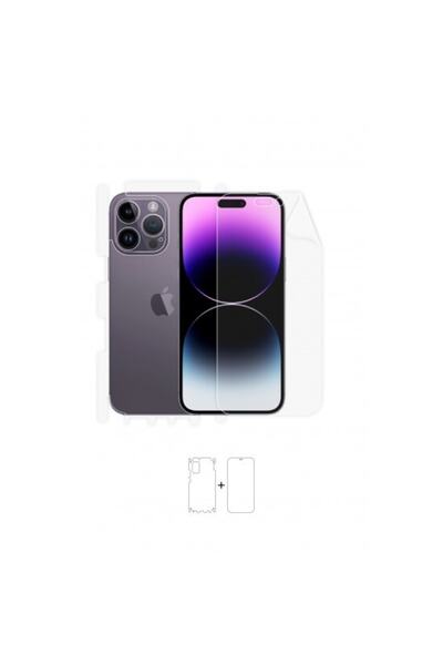 Wrapsol Iphone 14 Pro Max 360 ° Full Body Ekran Koruyucu Kaplama Ön Arka Yan Darbe Emici Poliüretan Film