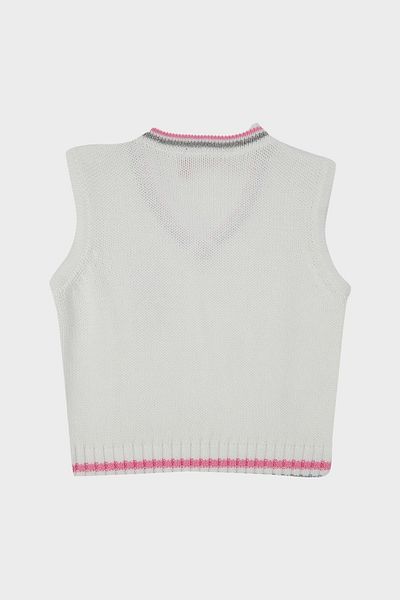 GB Baby Baby Girl White Sweater 22fw0bg2423