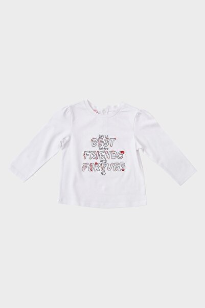GB Baby Weißes T-Shirt für Babymädchen 22fw0bg2538