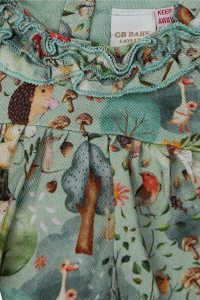 Layette Baby Girl Patterned Blouse 22fw0lt7601