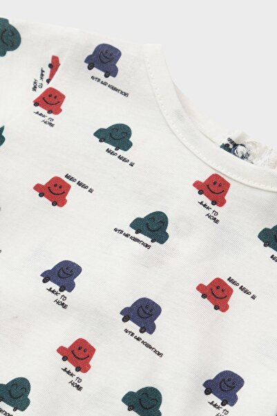 Layette Baby Boy Patterned Bodysuit 22fw0lt8505