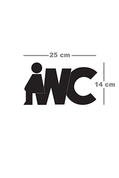 Morvizyon Ahşap Wc Yönlendirme Tabela Yazısı - M341