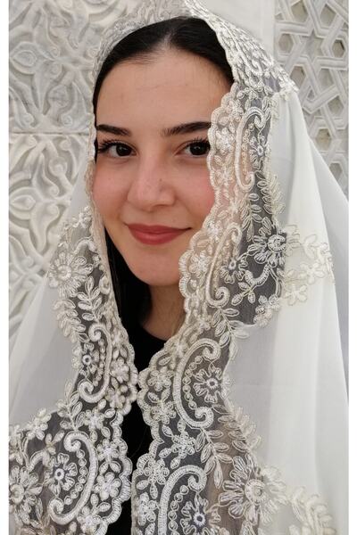 Lady Rio Одеяло Mevlut, одеяло Mawlid, шал Mawlid, шал Mawlid, Baby Mevlid, специален дневен шал, френски дантелен шал