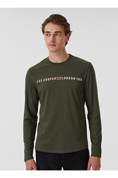 Lee Cooper Ανδρικό μπλουζάκι Jason's Name O Neck Printed Khaki 231 Lcm 242005