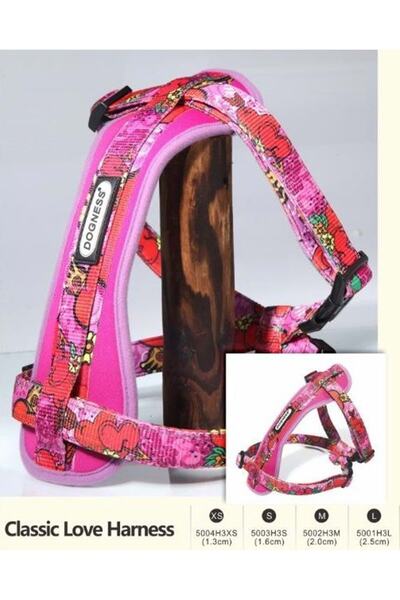 Euro Asia Pet 5001-h3l Neoprene Kalpli&çiçekli Desenli Koşum Tasma 2,5 Cm. 41...