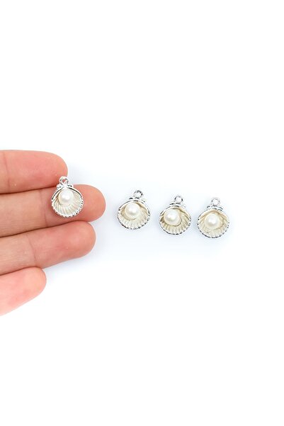 yfhobi 1 Adet - 17 Mm Incili Midye Takı Aparatı, Rodyum Kaplama Incili Takı A...