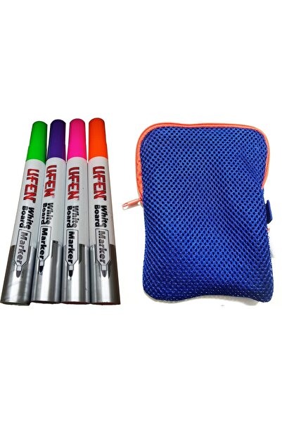 Mahi Max Mavi Kalemlik & Pembe Turuncu Lacivert Yeşil 4 Renk Ufen Beyaz Tahta...