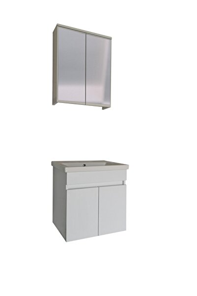 DOĞSAN MOBİLYA Üsküp 55 Cm Takım Banyo Dolabı Beyaz