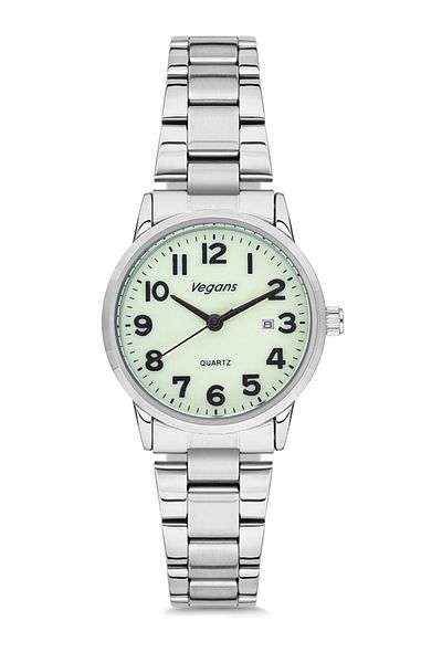 Vegans Steel Strap Calendar Women's Wristwatch Fbn5122x