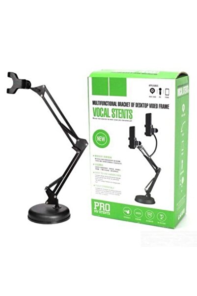 Genel Markalar 18 Siyah Standlı Masa Üstü Metal Gövde Telefon Tutucu Sabitley...