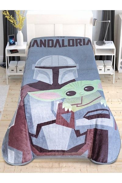 Taç Pătură unică de sezon nou cu licență Mandalorian Star Wars