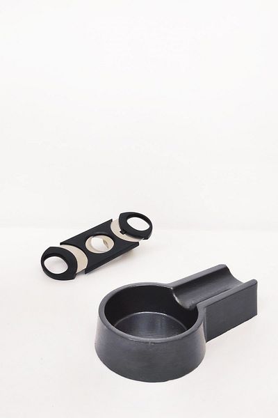 Esafe Home Concrete Small Size Cigar Ashtray + Cigar Cutting Scissors