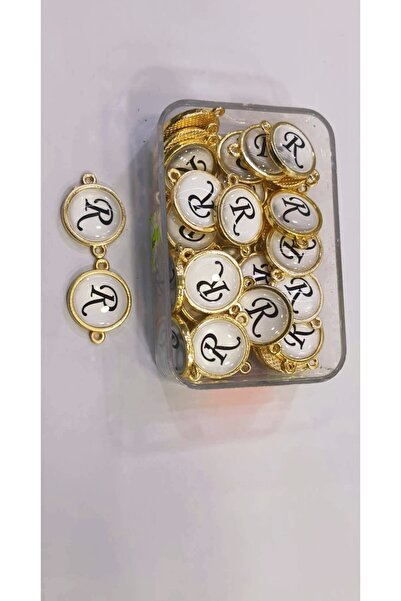 RLX BUJİTERİ Altın Sarı R Harfi Kolye Ve Bileklik Ucu