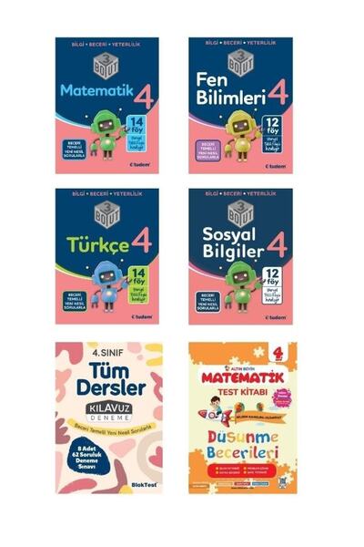 Tudem Yayınları 4 Sınıf Matematik Fen Türkçe Sosyalsoru B.deneme Ve Matematik...