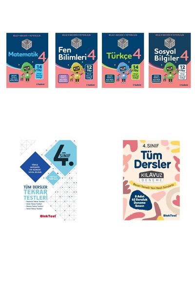 Tudem Yayınları Tudem 4.sınıf 3 Boyut Matematik+fen+türkçe+sosyal+tekrar Test...