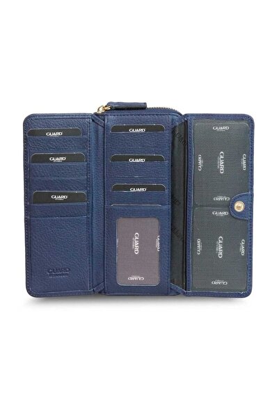 GUARD Navy Blue Leather Wallet