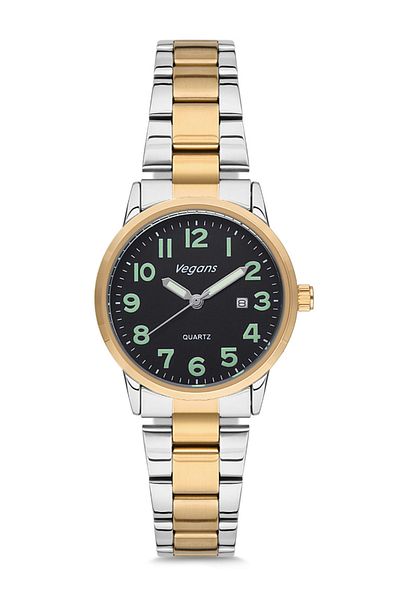 Vegans Steel Strap Calendar Women's Wristwatch Fbn5122x