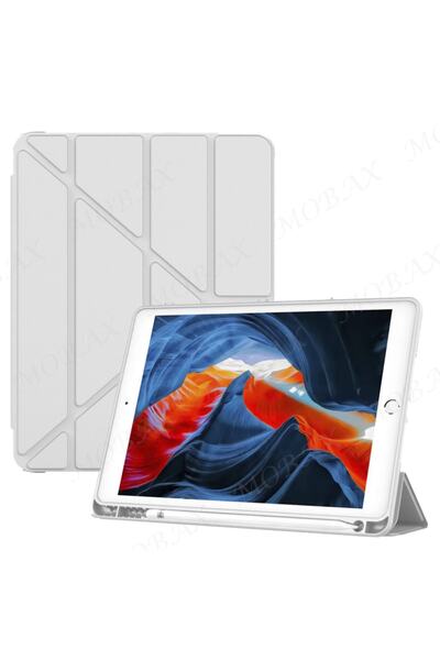 UnDePlus Apple Ipad 8. Nesil 10.2 Kılıf Kalem Bölmeli Trifolding Case A2270 A...