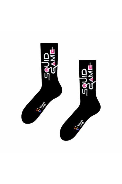 Limmon Store Squid Game Themed Black Athletic Socks