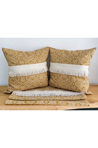 SOLE BOHO Etnik Yatak Şalı Ve Kırlent Kılıfı Set/yatak Örtüsü