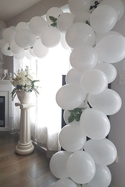 RÖNESANS PARTİ سلسلة زفاف بالون الأبيض الباستيل 70 قطعة + سلسلة بالون 5 طن متري