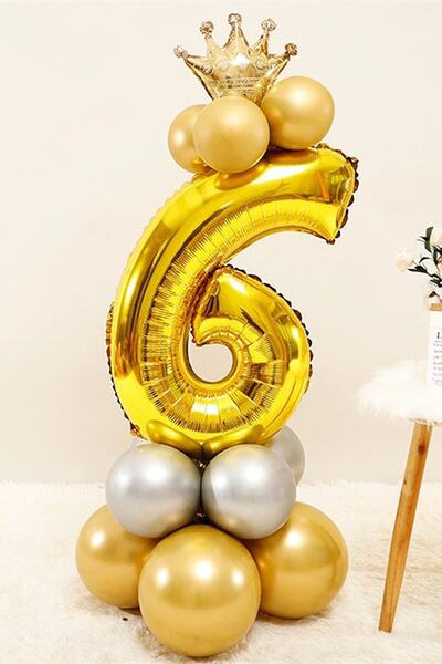 Generic Brand Gold Color 6 Year Old Chrome Gold-silver Colors Gold Crown Ball...