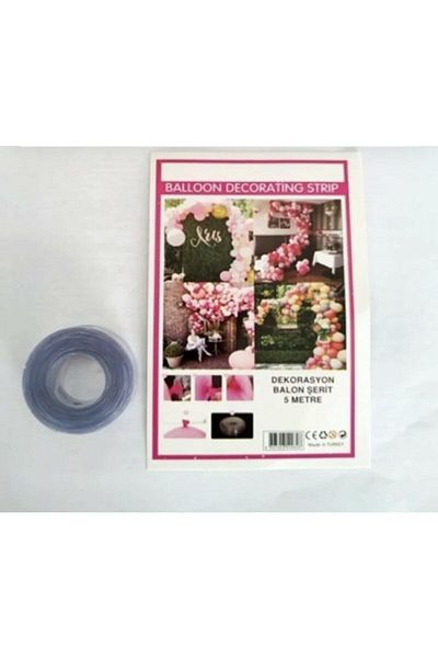 RÖNESANS PARTİ Goldpastel Pink Balloon Chain - Star Chrome Gift