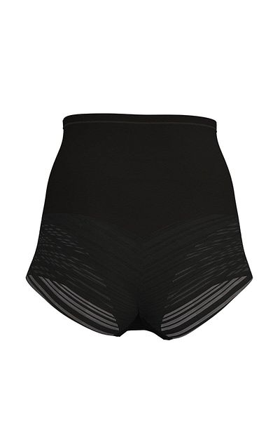 Blackspade 1681 Women's Body Control Tulle Shiny Black Corset