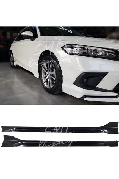SML Dizayn Honda Civic Fe1 Yan Marşpiyel Ek 2022-2024 Boyasız (PLASTİK) Civic...