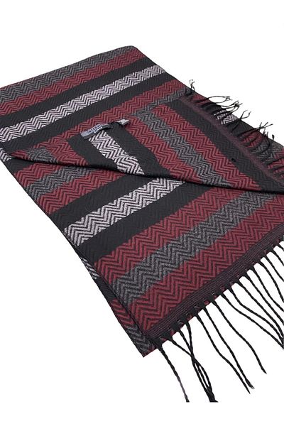 Sarar Model geometric Negru Roșu Claret Kaşkol M-57