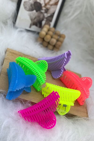 Tahtakaledeyim موديل سمكة القرش للسيدات مكون من 6 قطع بإبزيم وألوان فسفورية