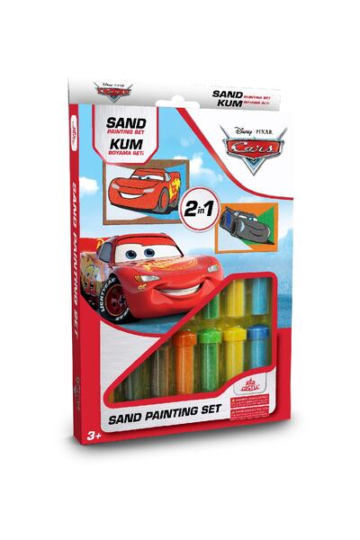 Red Castle Şimşek Mcqueen Cars 3 Temalı Kum Boyama Seti (2’si 1 Arada) Dikkat...