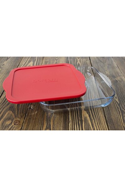 Paşabahçe Square Pyrex Tray - With Silicone Cover 59024