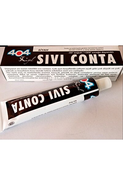 404 Isıya Dayanıklı Siyah Sıvı Conta Tüp 45 Gr 300 Dereceye Dayanıklı Yeni Tarihli