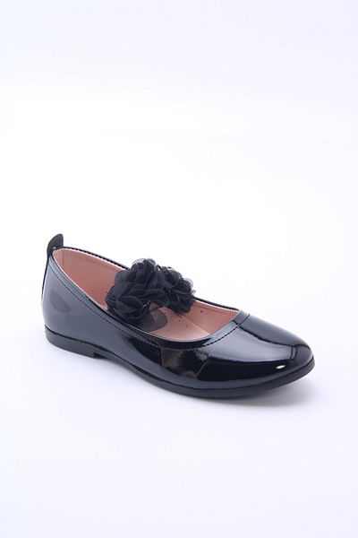 en7 Black Children's Ballerinas 7181