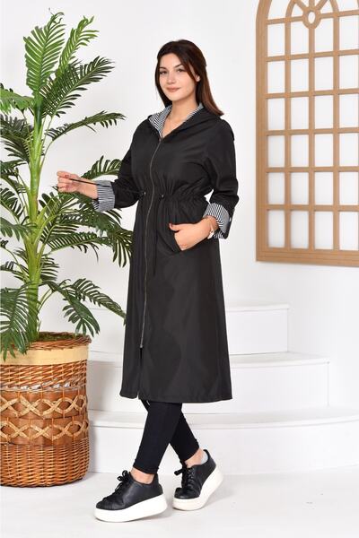 Butik Bondit Kumaş Uzun Boy Trençkot