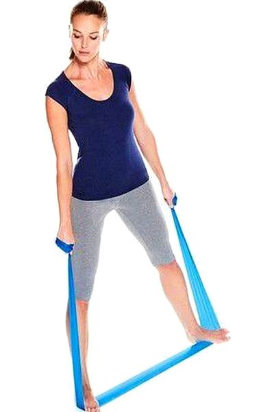 pekial Pilates Band Gymnastics Pilates Tire 120x15 Cm Exercise Aerobic Band 1 Piece Blue