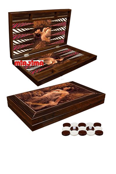 Miajima Yenigün Trendy Backgammon Set Artemis Large Size