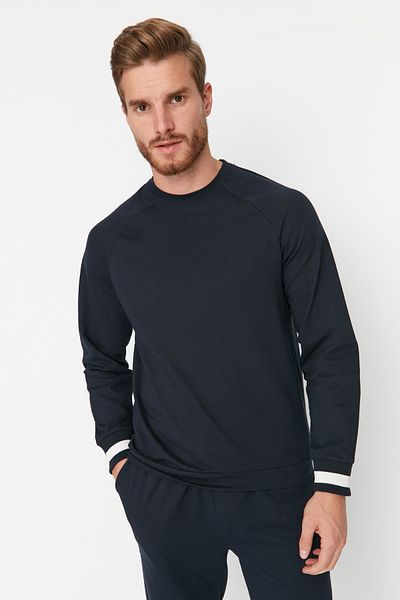 Trendyol Collection Pánská námořnická modř Regular Fit 2 nitě pletená sada pyžama TMNAW23PT00009