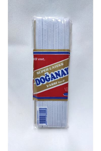 ATMACA TUHAFİYE Has-iş Beyaz Yumuşak 0,8cm Lastik 10 Metre Bel Paça Don Lastiği