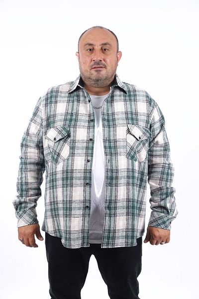 MocGrande Μεγάλο μέγεθος Ξυλοκόπος Πουκάμισο Sportsman 22215-neftı