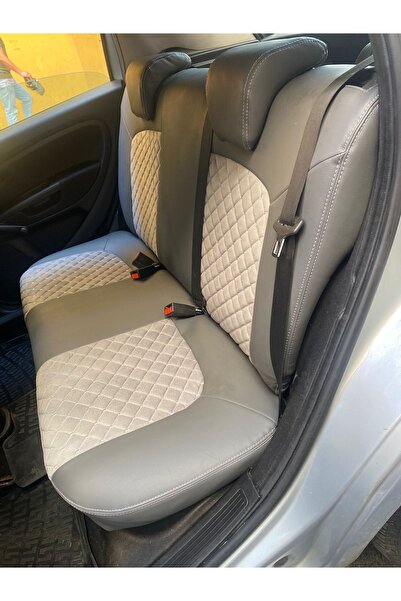 AKINCI طماق بونتو مطرزة باللون الرمادي - الجلوس الخلفي، مزيج من الجلد قطعة واحدة